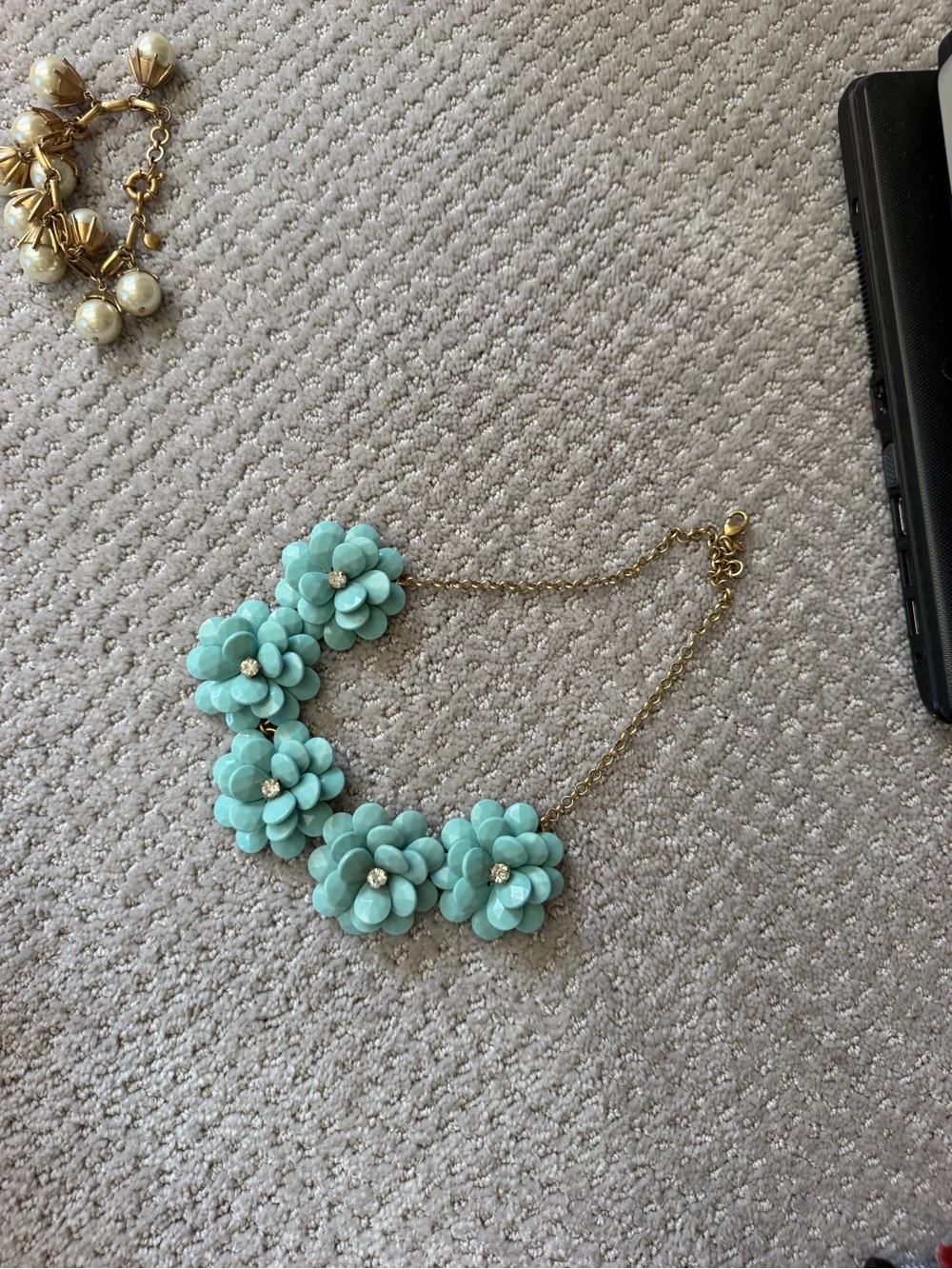 Turquoise Floral Statement Necklace